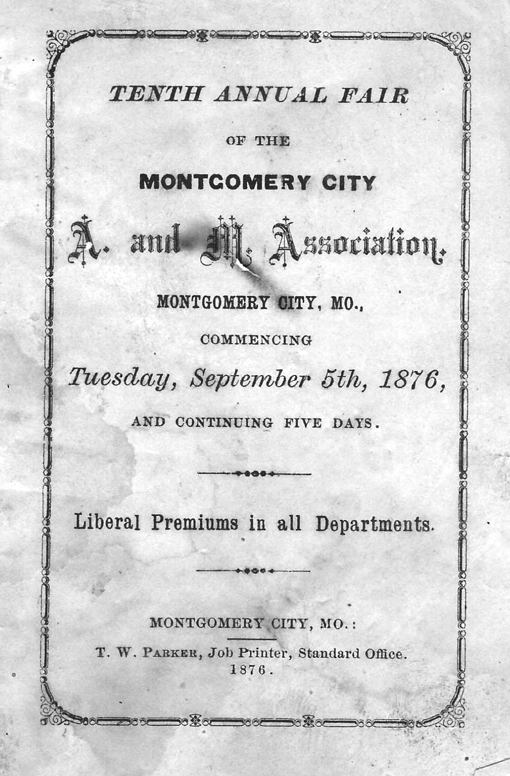 1876 Montgomery Fair Book Cover