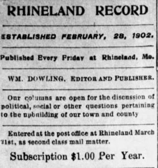 Rhineland Record details