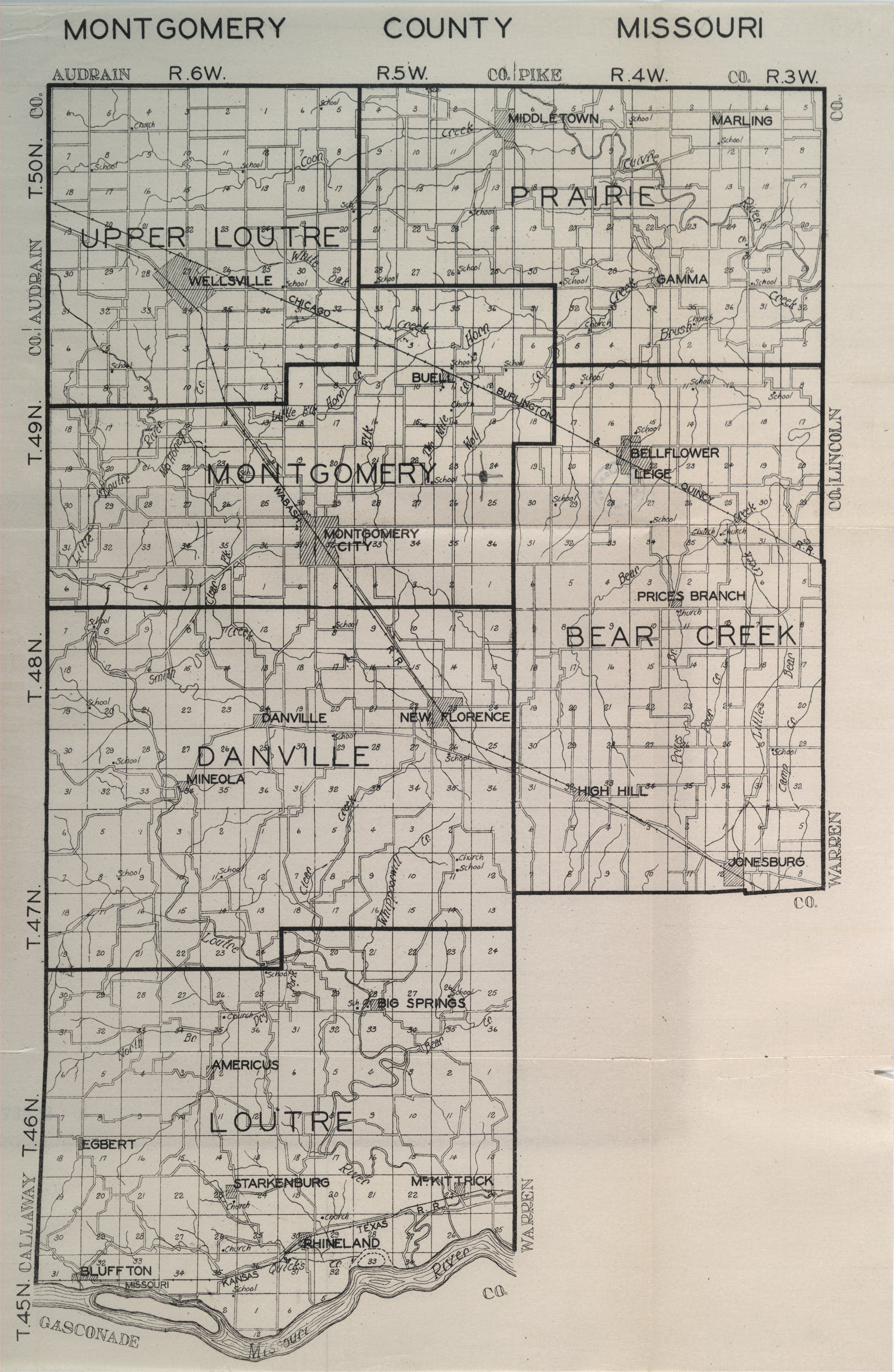 Montgomery County Map 1930
